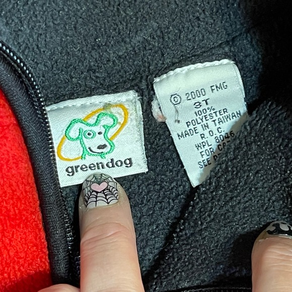 GreenDog 3T vintage have zip pullover red black sweater/ jacket. Unisex - Picture 2 of 2